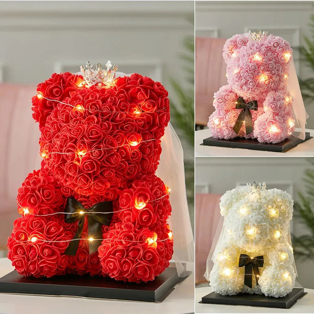 Forever Rose Bear | Pink Noir